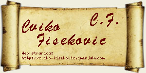 Cviko Fišeković vizit kartica